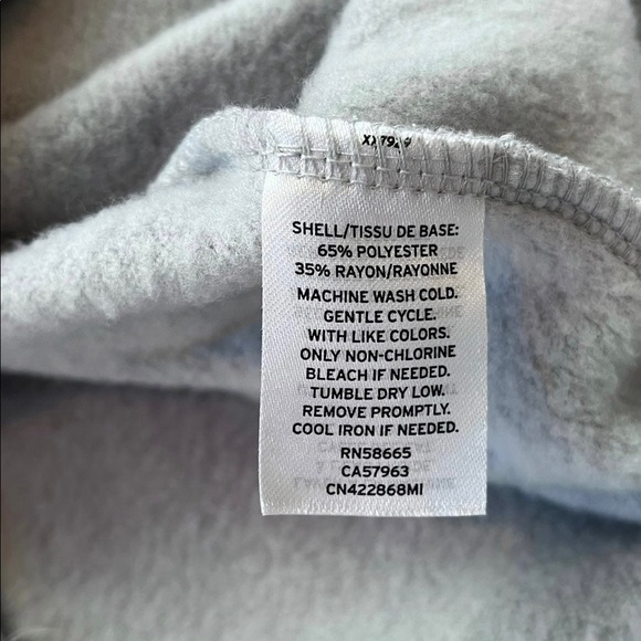 Caslon Grey Cowl Neck Side Snap Fleece Tunic Sweatshirt Size XS - Picture 6 of 9